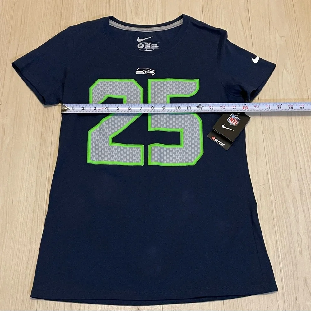 NWT T-Shirt NFL Nike Seattle Seahawks #25 Sherman Slim Fit Woman’s Size M Cotton